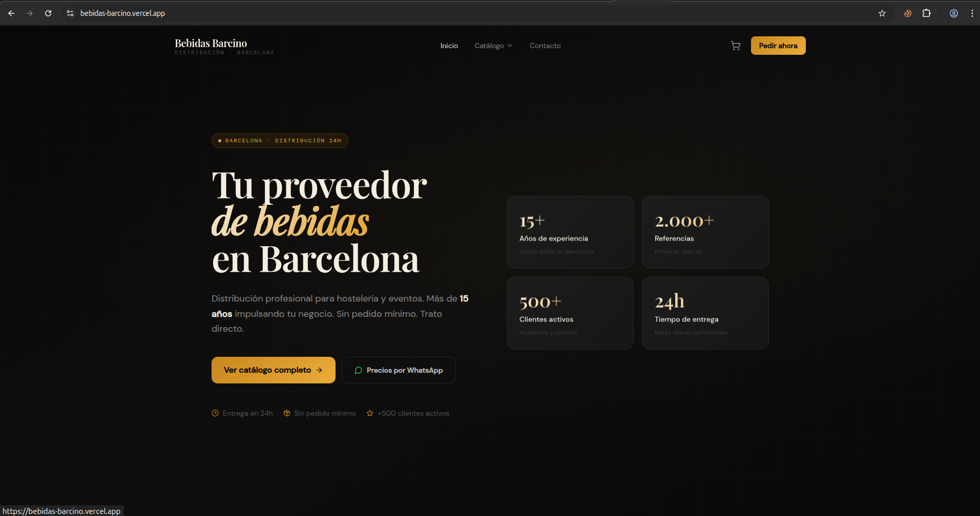 Bebidas Barcino Lightweight Order Management Portal (LOMP)