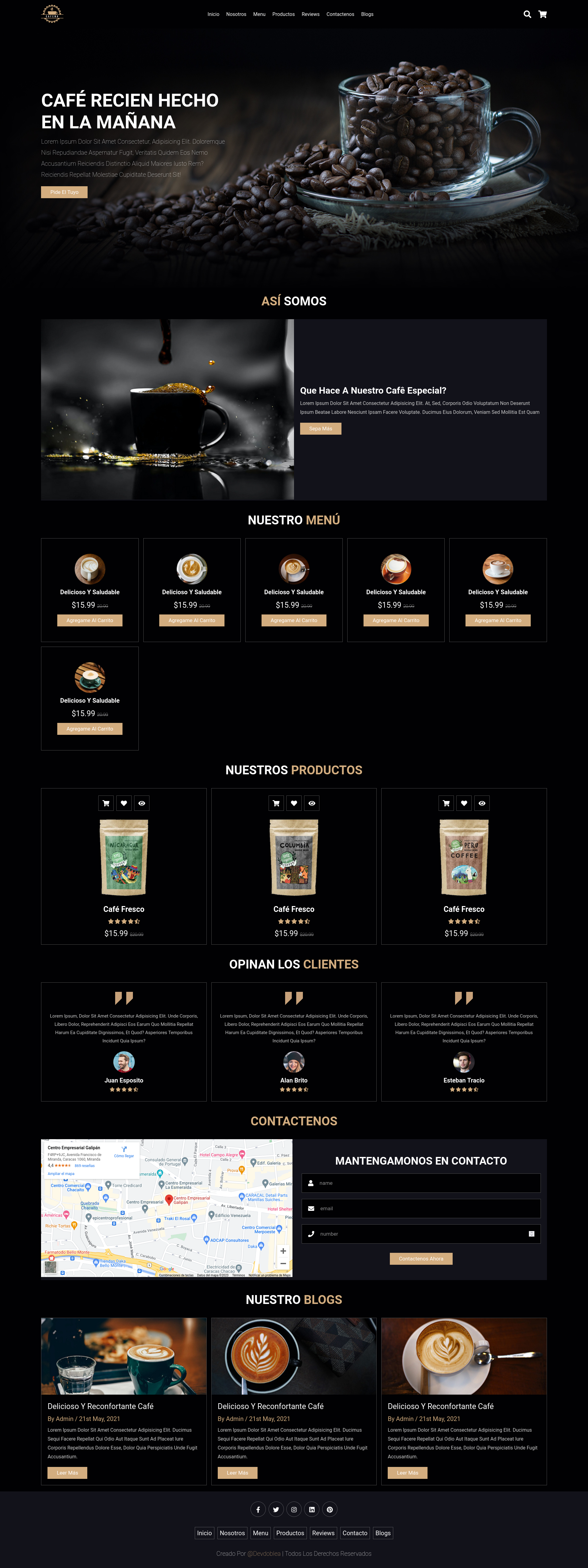 Coffe Website Design